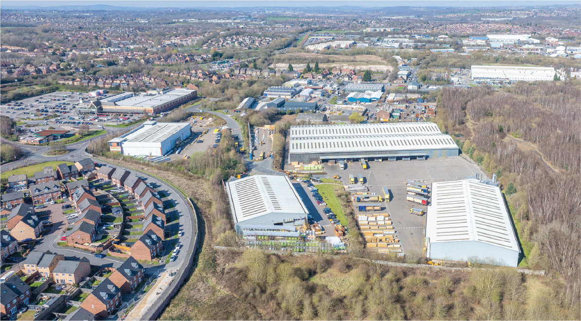Aerial view of Unit 2 & 4 Oxclose Park Sheffield